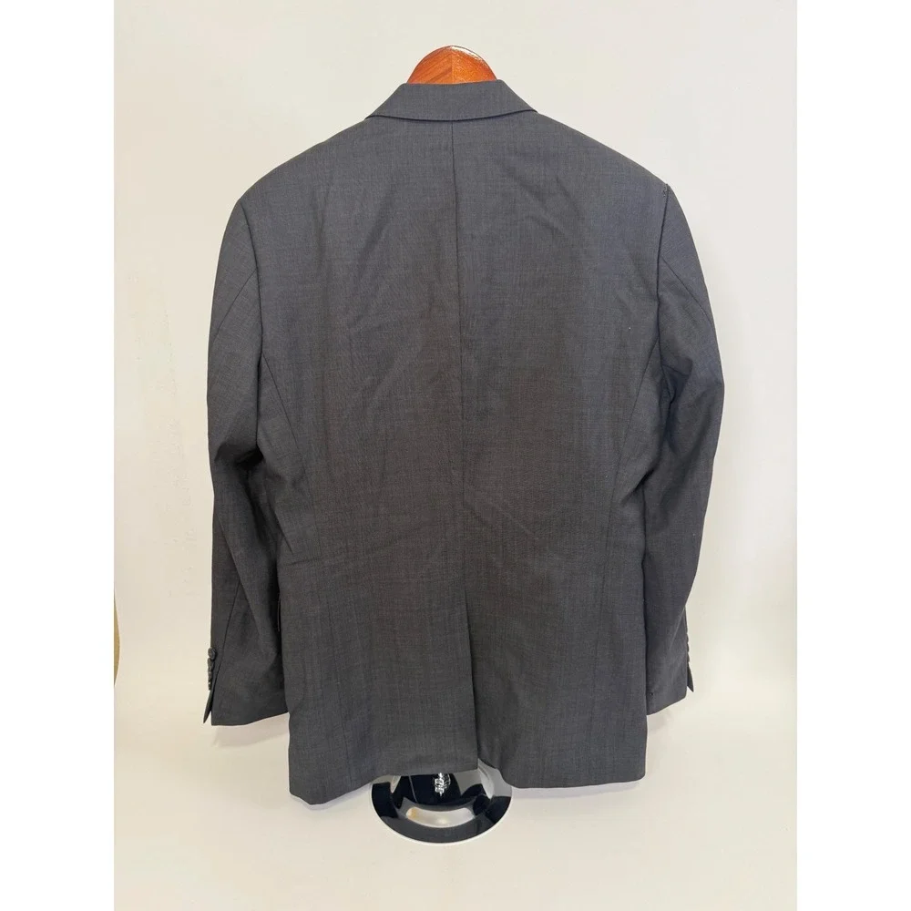 HUGO BOSS Blazer Men's 38R Wool Classic Fit Suit Jacket Gray‎ **FLAW**